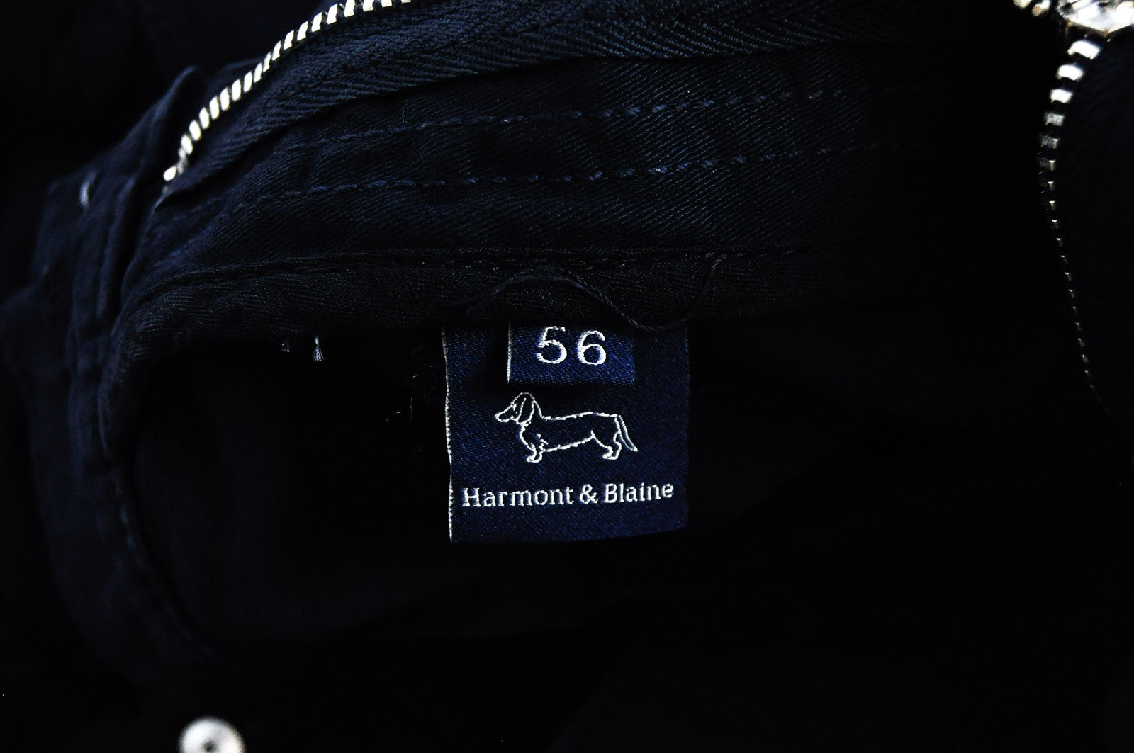 HARMONT & BLAINE Mens 56 Trousers Navy Cotton Stretchy Chino 5-Pocket Casual