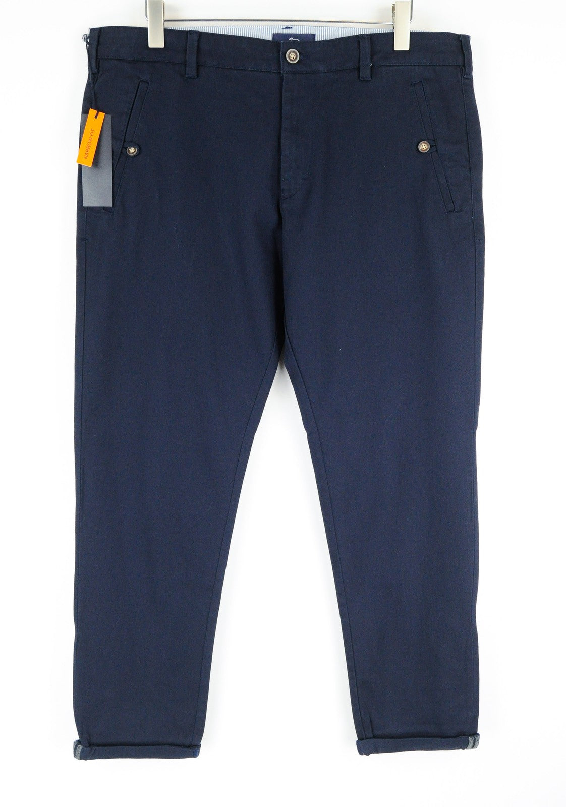 HARMONT & BLAINE Mens Trousers 54 Dark Blue Narrow  Cotton Stretchy Casual