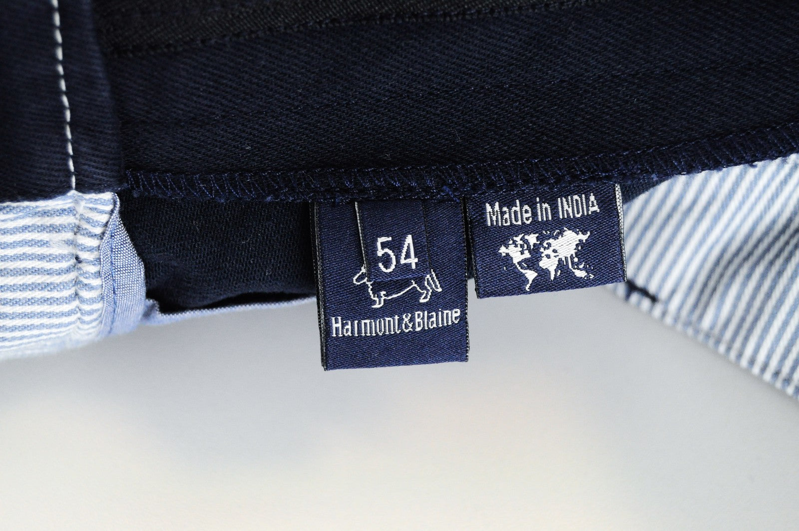 HARMONT & BLAINE Mens Trousers 54 Dark Blue Narrow  Cotton Stretchy Casual