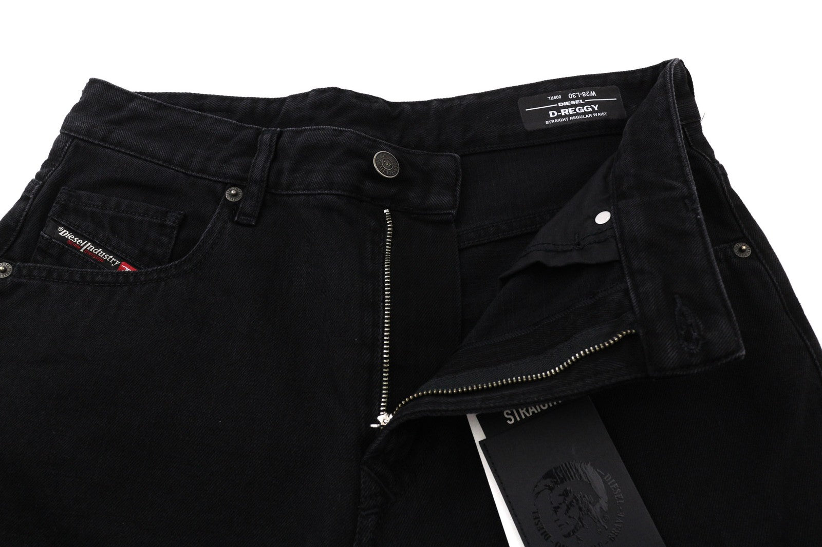 DIESEL D-Reggy 009RL Womens Jeans W28/L30 Regular Waist Straight Black RRP€150