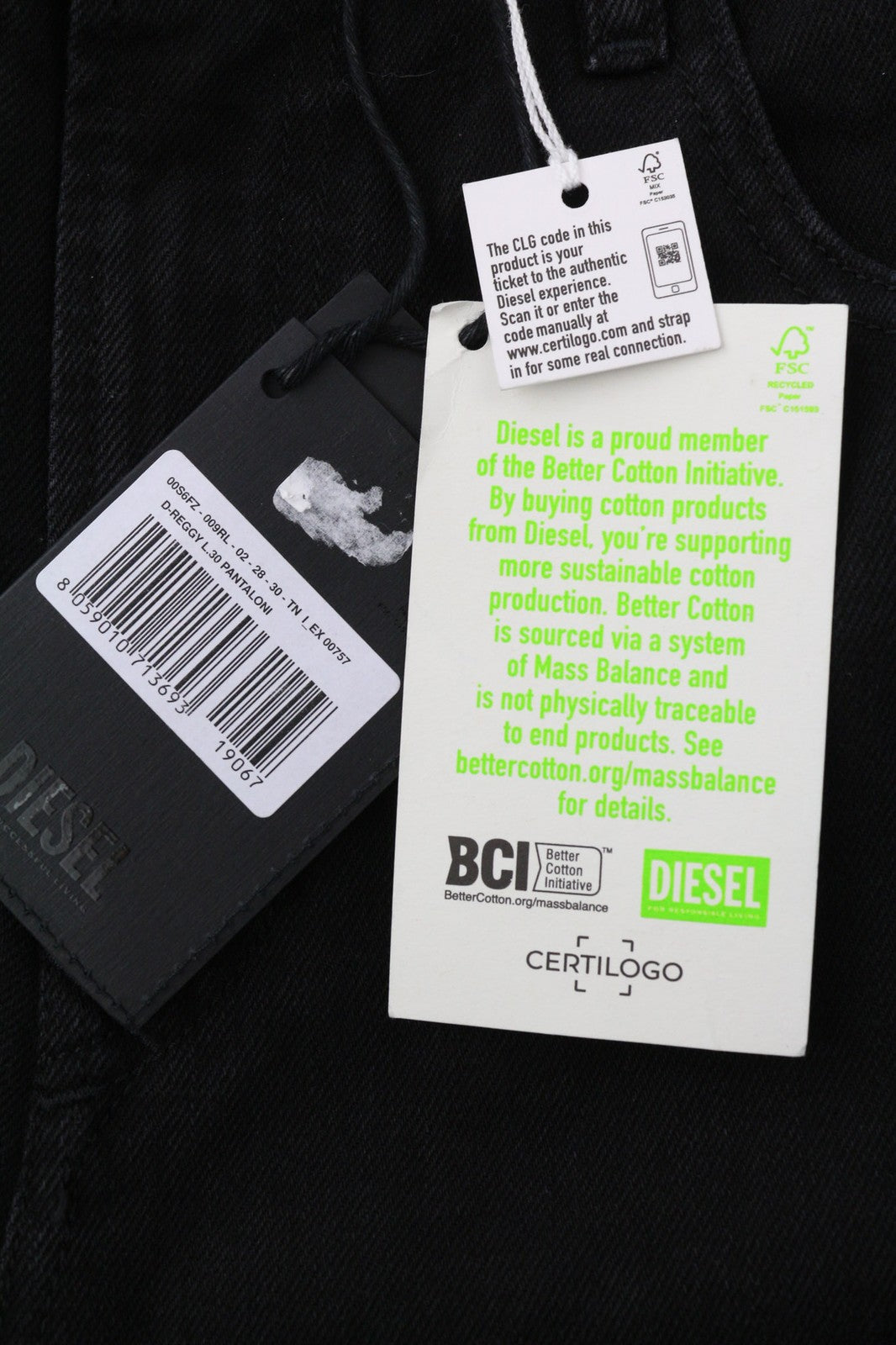 DIESEL D-Reggy 009RL Womens Jeans W28/L30 Regular Waist Straight Black RRP€150