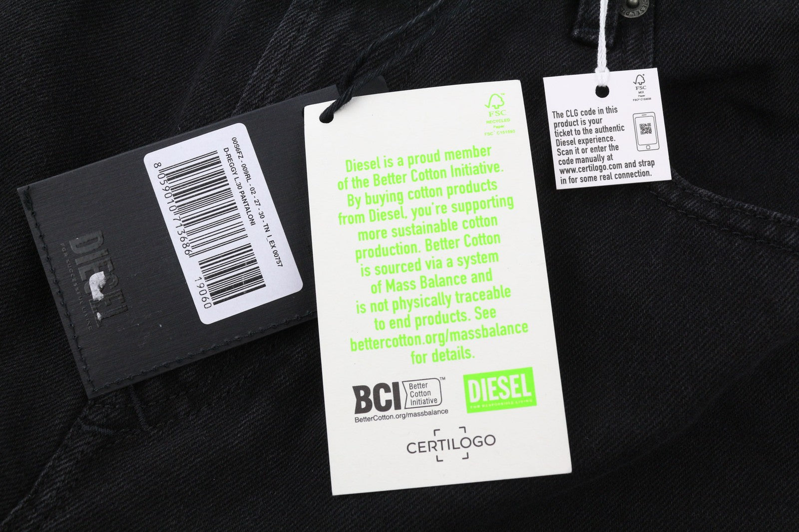 DIESEL D-Reggy 009RL Womens Jeans W27/L30 Regular Waist Straight Black RRP150