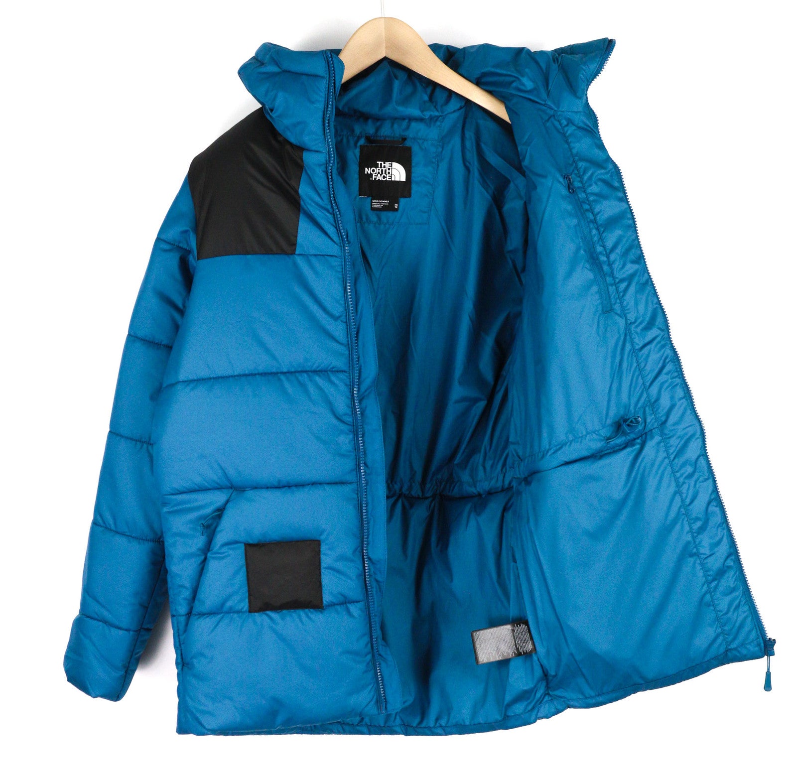 THE NORTH FACE Men Jacket XS Blue Full Zip Insulation Hooded Lined Quilted Logo