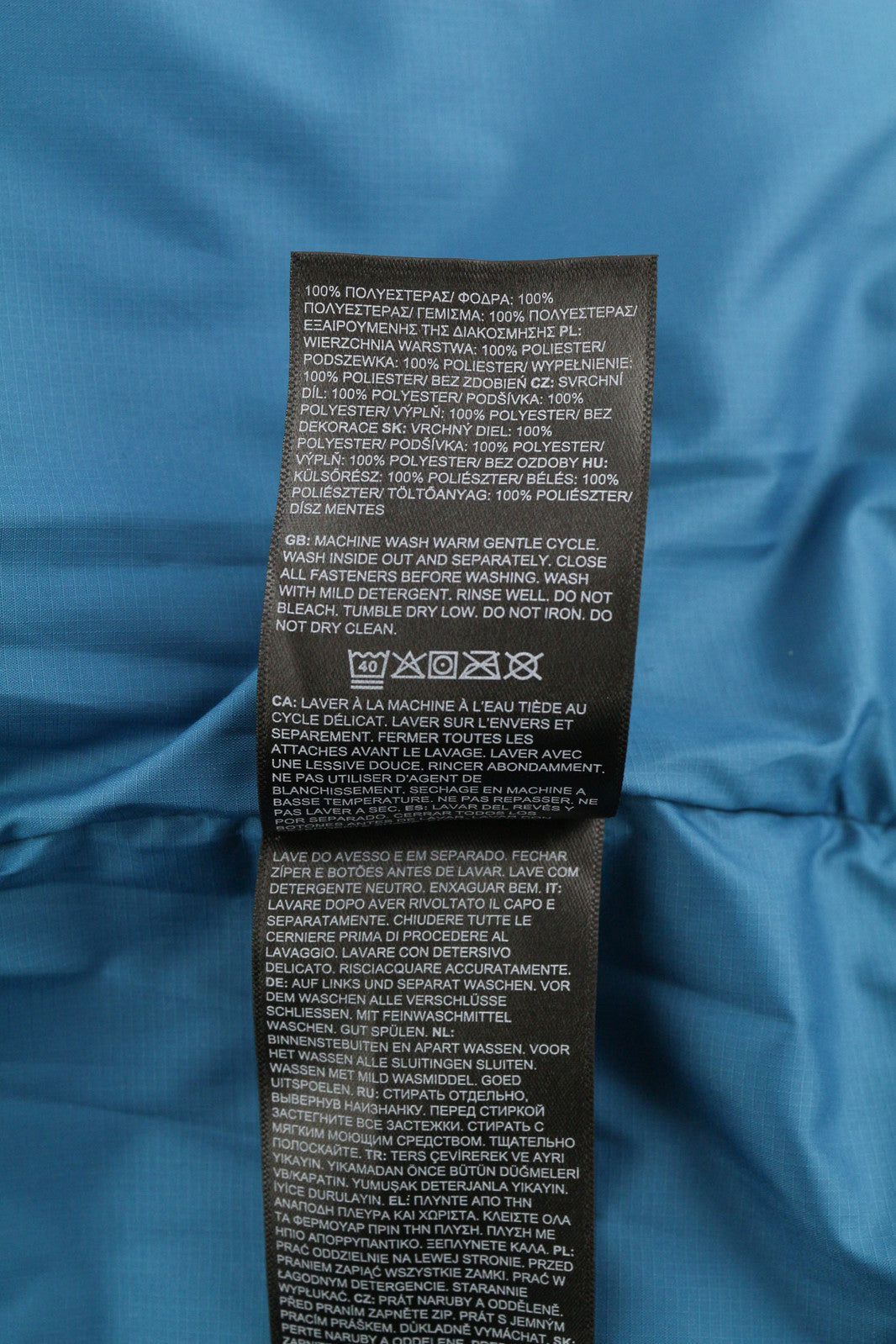 THE NORTH FACE Men Jacket XS Blue Full Zip Insulation Hooded Lined Quilted Logo