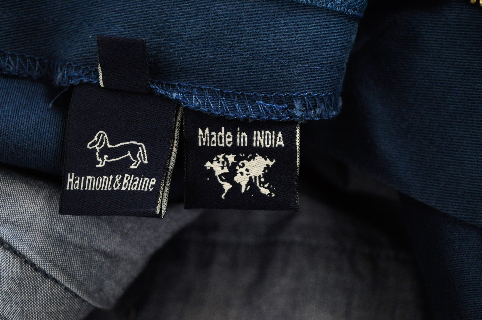 HARMONT & BLAINE Mens 50 Trousers Blue Cotton Stretchy Cargo Narrow  Casual