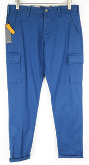HARMONT & BLAINE Mens Trousers 50 Blue Cotton Stretchy Narrow  Casual Cargo