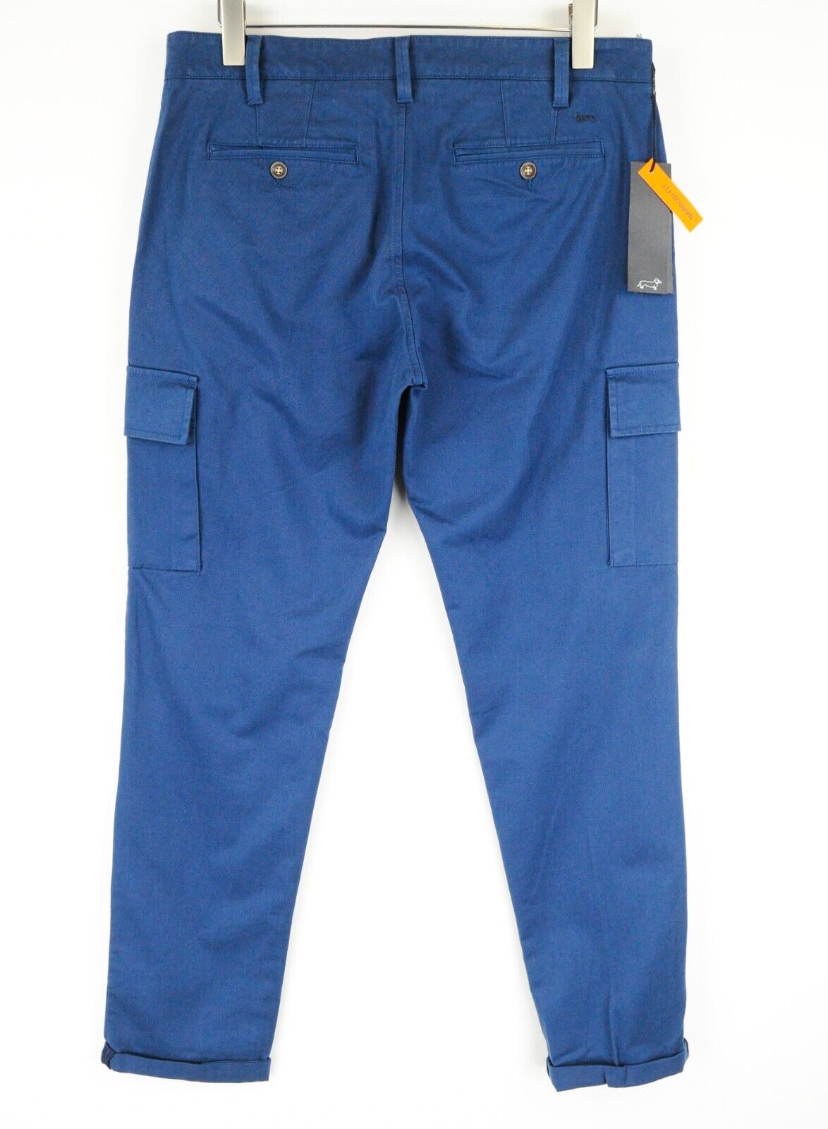 HARMONT & BLAINE Mens Trousers 50 Blue Cotton Stretchy Narrow  Casual Cargo