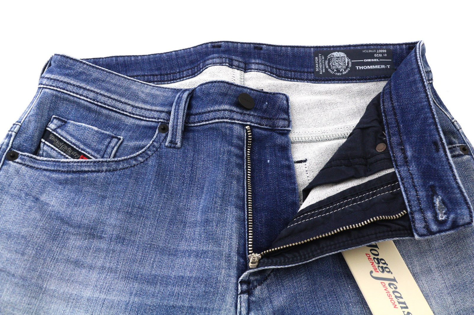 DIESEL Thommer-T 8880T Mens Jeans W29 Stretchy Jogg Sweat Distress Blue RRP€220