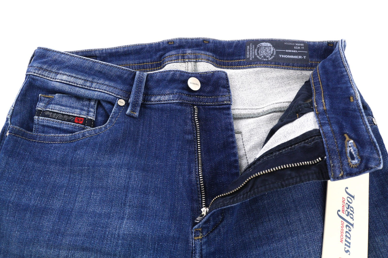 DIESEL Thommer-T 084RK Mens Jeans W29 Stretchy Jogg Sweat Slim  Washed Blue