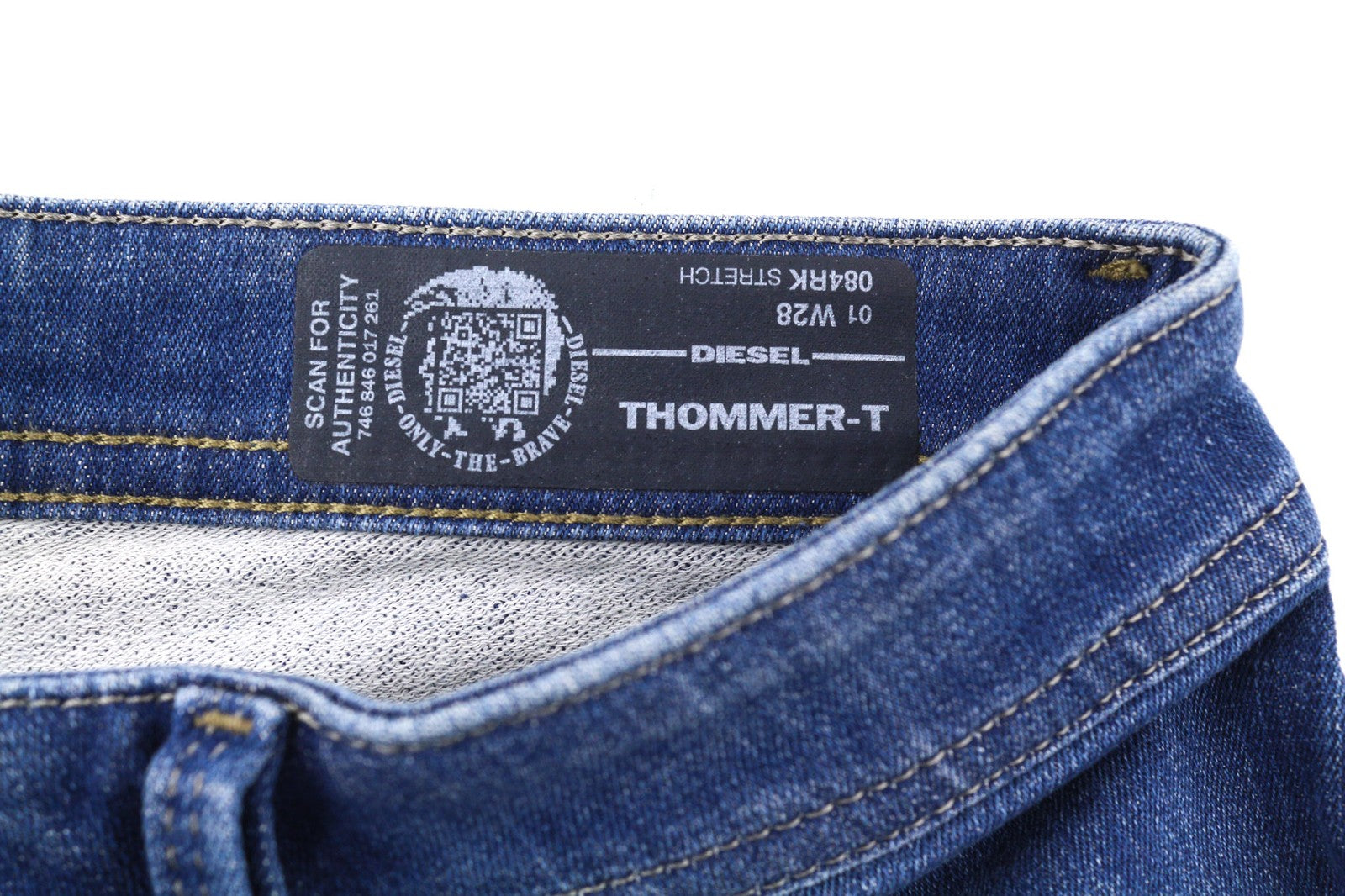 DIESEL Thommer-T 084RK Mens Jeans W28 Stretchy Jogg Sweat Slim  Washed Blue