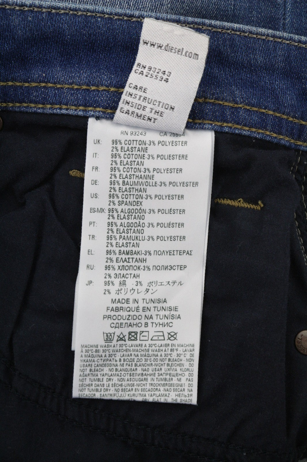 DIESEL Thommer-T 084RK Mens Jeans W28 Stretchy Jogg Sweat Slim  Washed Blue