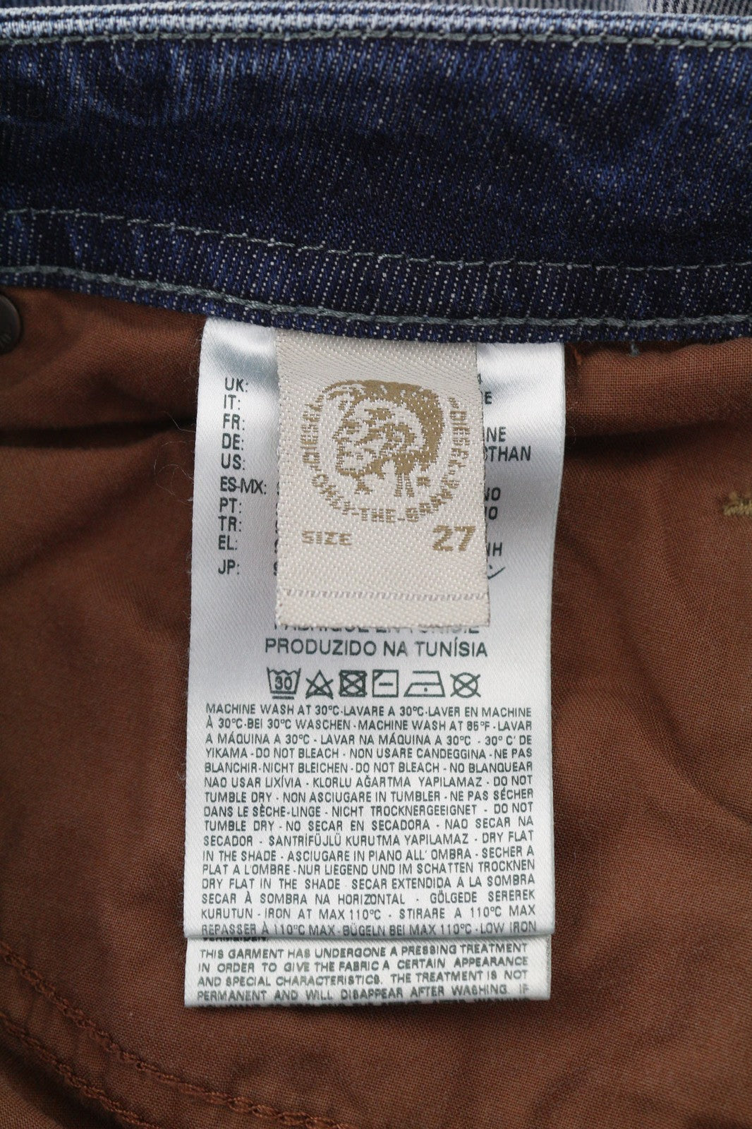 DIESEL Buster 084DD Mens Jeans W27/L30 Regular Slim Tapered Stretch Washed Blue