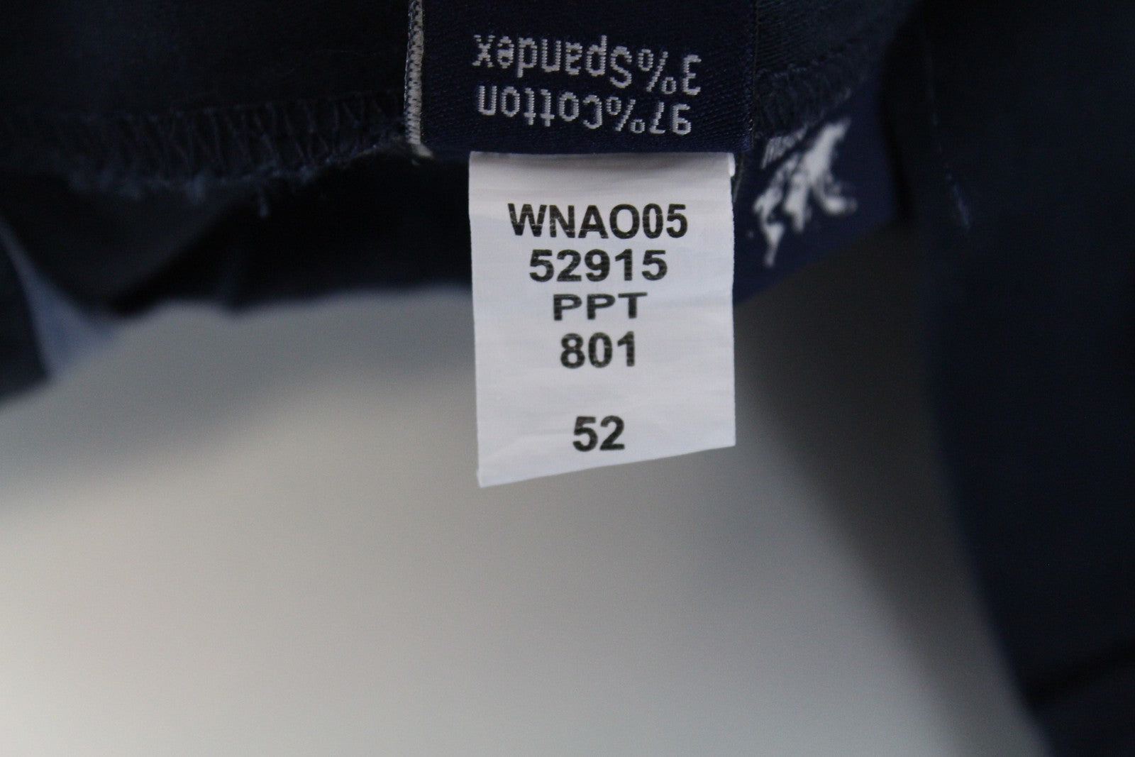 HARMONT & BLAINE Mens 52 Trousers Navy Cotton Stretchy Narrow  Slit Pocket