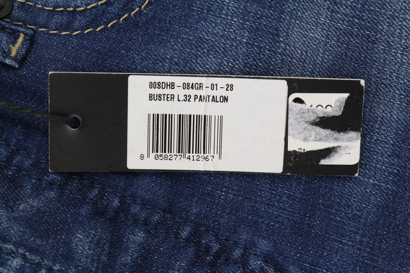 DIESEL Buster 084GR Mens Jeans W28/L32 Regular Slim Tapered Stretch Washed Blue