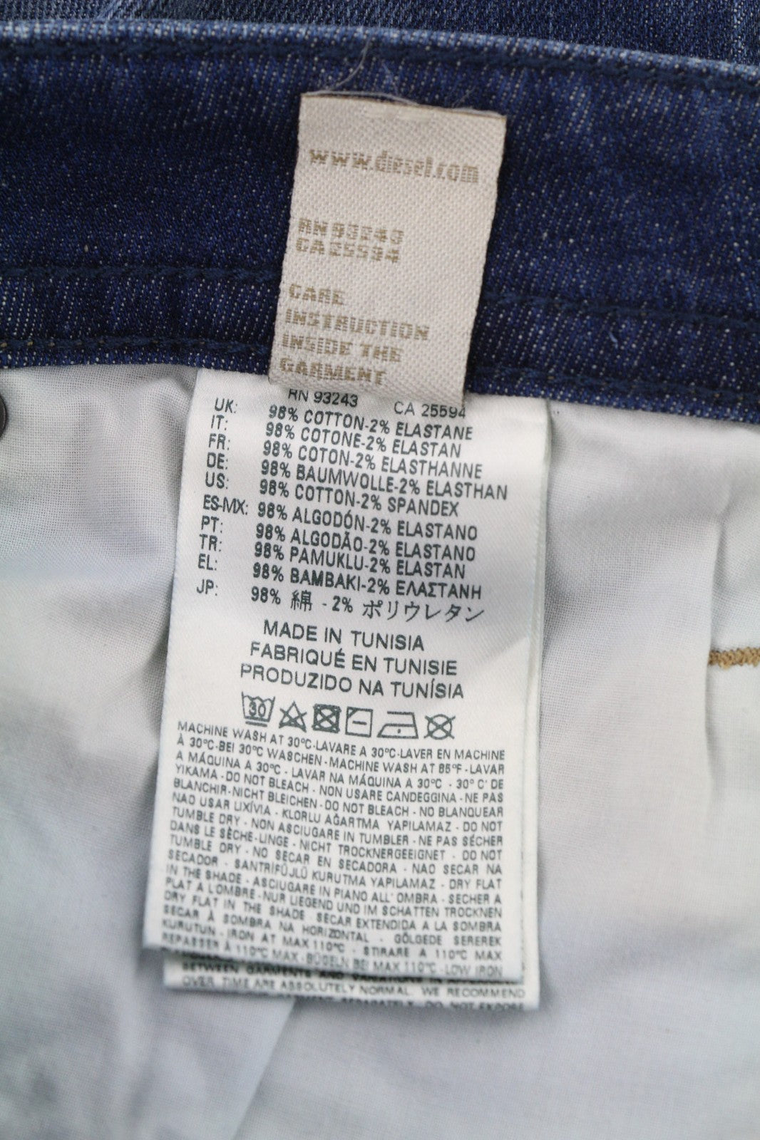 DIESEL Buster 084GR Mens Jeans W28/L32 Regular Slim Tapered Stretch Washed Blue