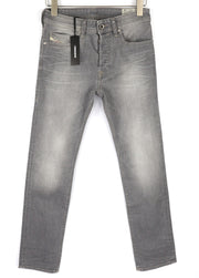 DIESEL Buster 0853T Mens Jeans W27/L30 Regular Slim Tapered Stretch Washed Grey