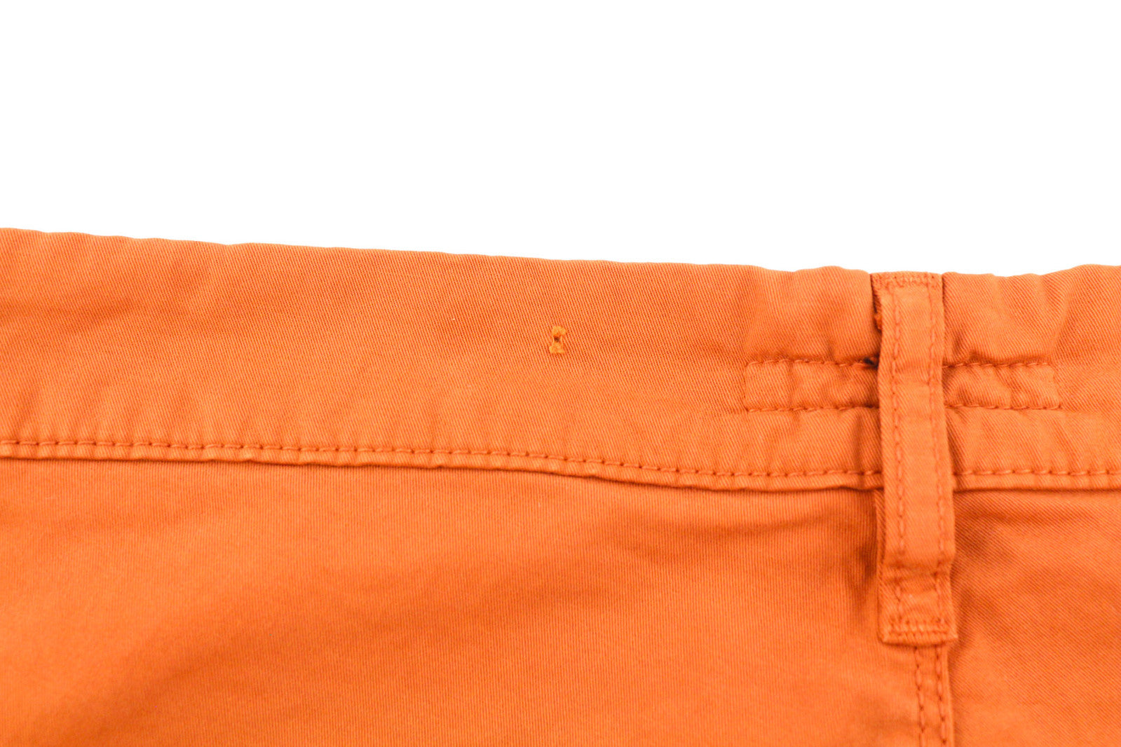 NUDIE JEANS Khaki Slim Men Trousers W30/L30 Organic Warm Orange Zip Casual Chino