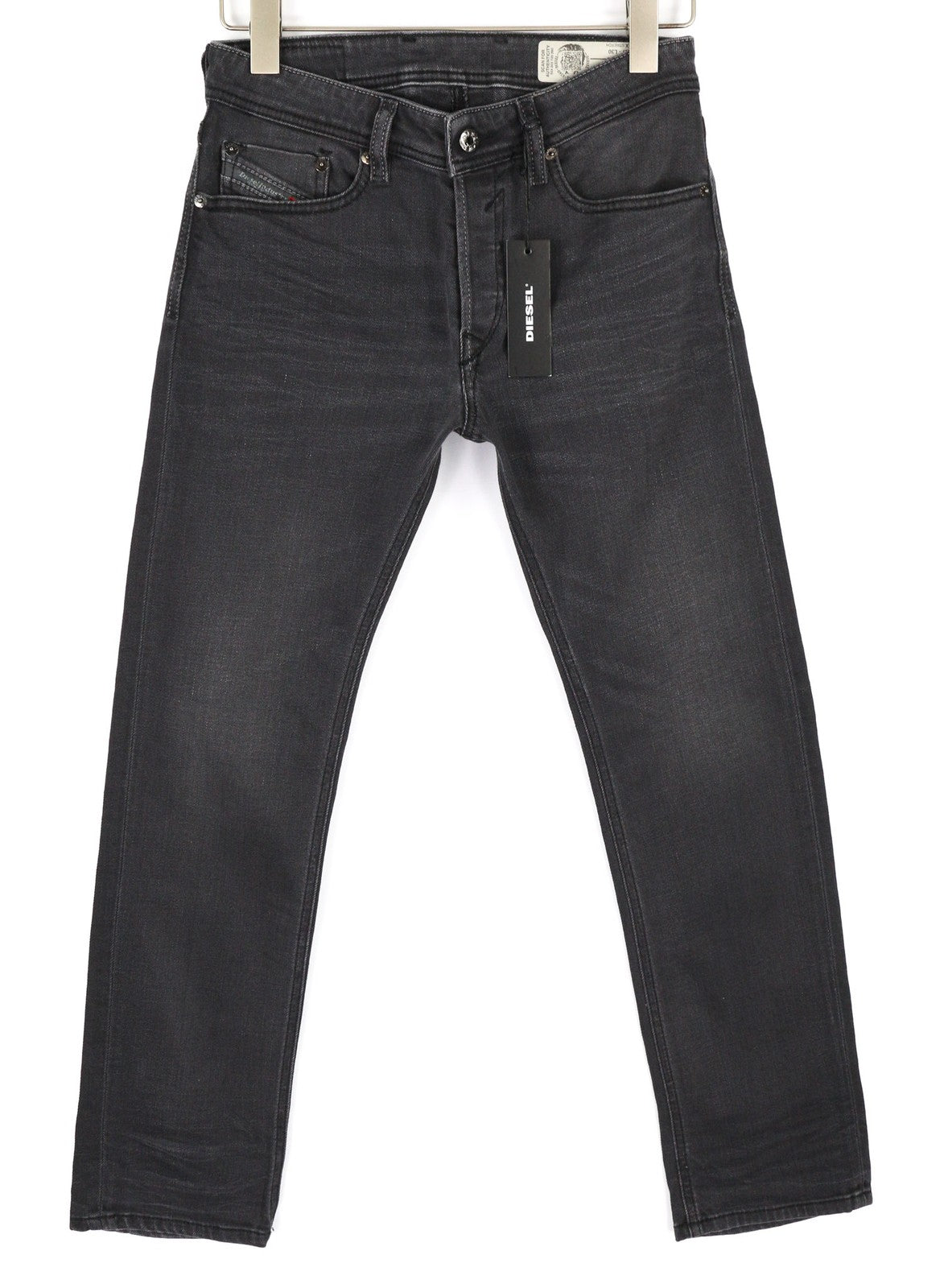 DIESEL Waykee 0859X Mens Jeans W27/L30 Regular Straight Stretchy Buttoned Dark