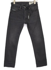 DIESEL Waykee 0859X Mens Jeans W27/L30 Regular Straight Stretchy Buttoned Dark