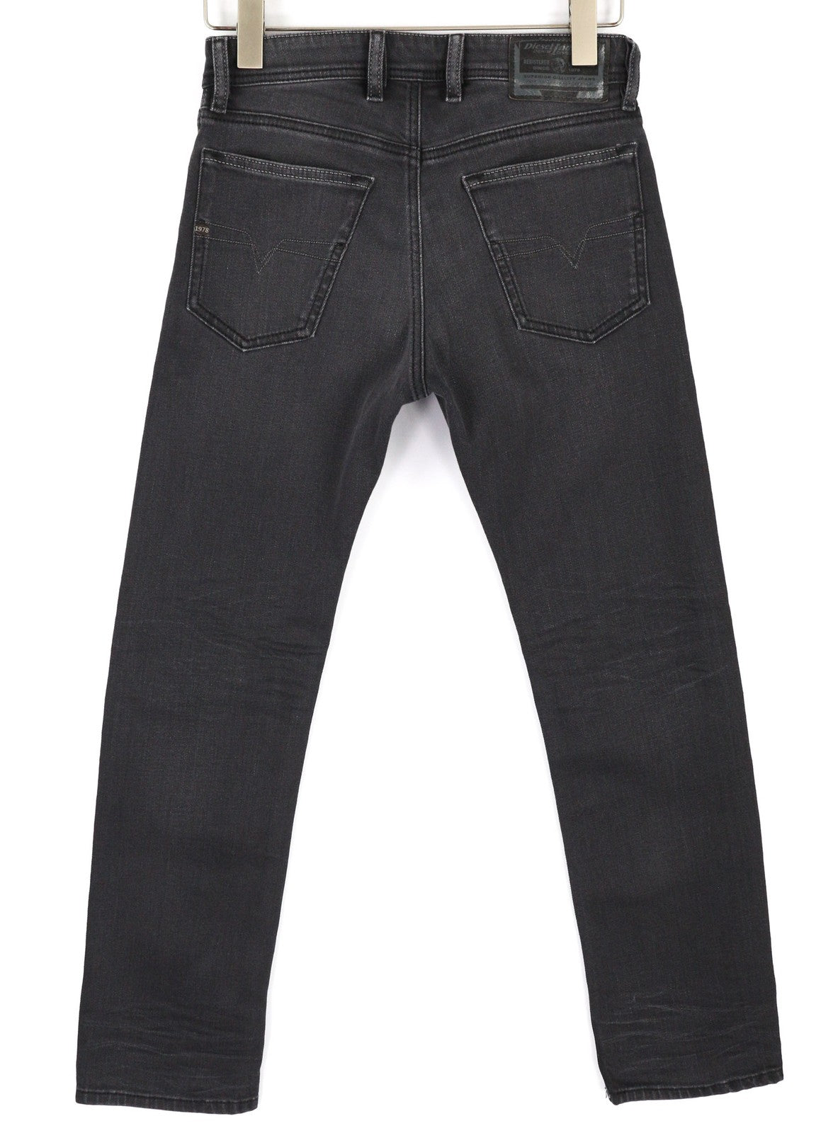 DIESEL Waykee 0859X Mens Jeans W27/L30 Regular Straight Stretchy Buttoned Dark