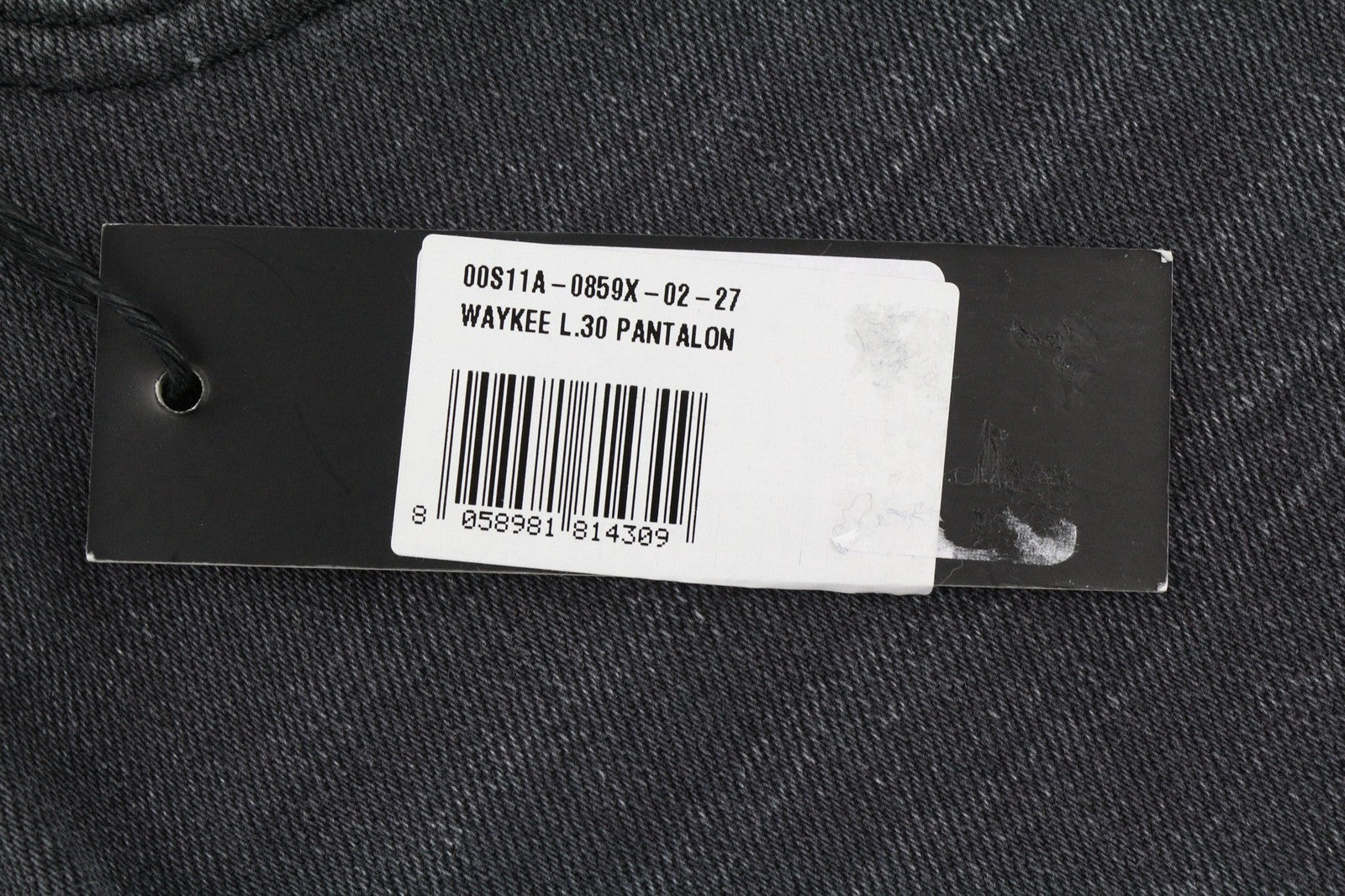 DIESEL Waykee 0859X Mens Jeans W27/L30 Regular Straight Stretchy Buttoned Dark