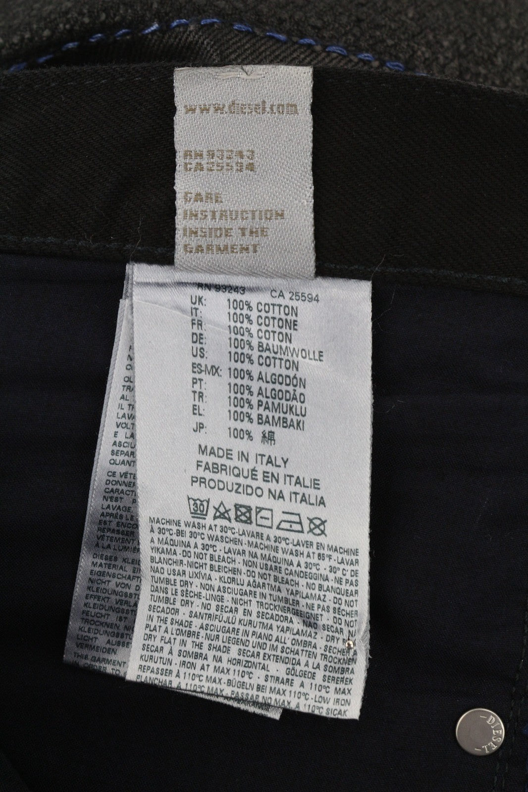 DIESEL Belthy 0856E Womens Jeans W29/L32 Coated Regular Slim Straight RRP€250