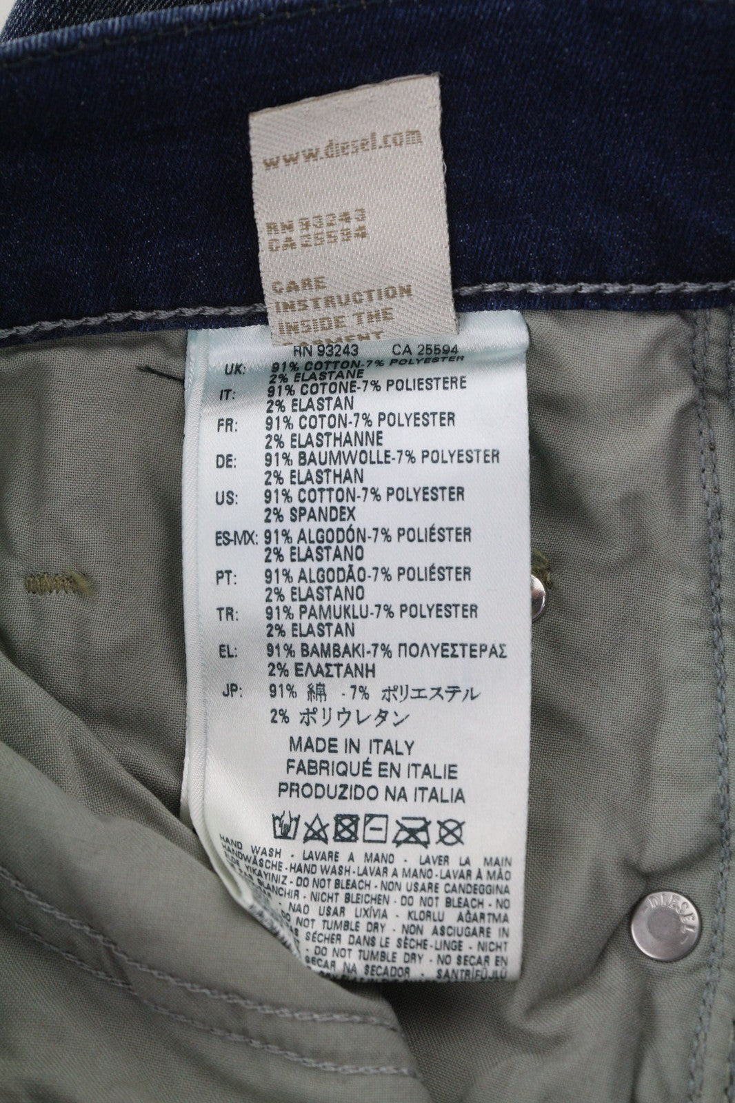 DIESEL Grupee 0838T Womens Jeans W26/L32 Super Slim Skinny Low Waist Stretchy