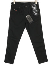 DIESEL Babhila 069EI Womens Jeans W27 Black Slim Regular Waist Stretch Buttoned