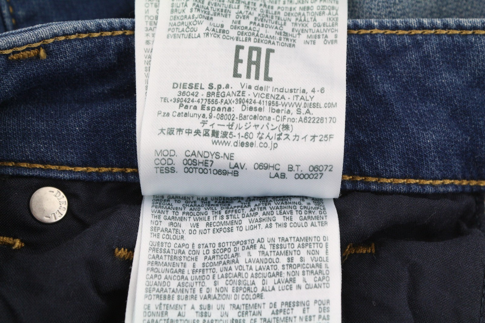 DIESEL Candys Jogg 069HC Womens Jeans W25 Sweat Relaxed Boyfriend RRP€190