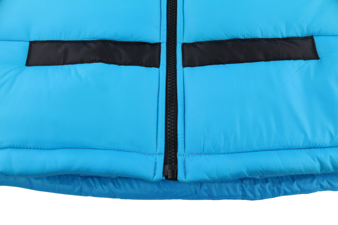 THE NORTH FACE Himalayan Men Jacket M Blue Insulation High Neck Quilted Puffer