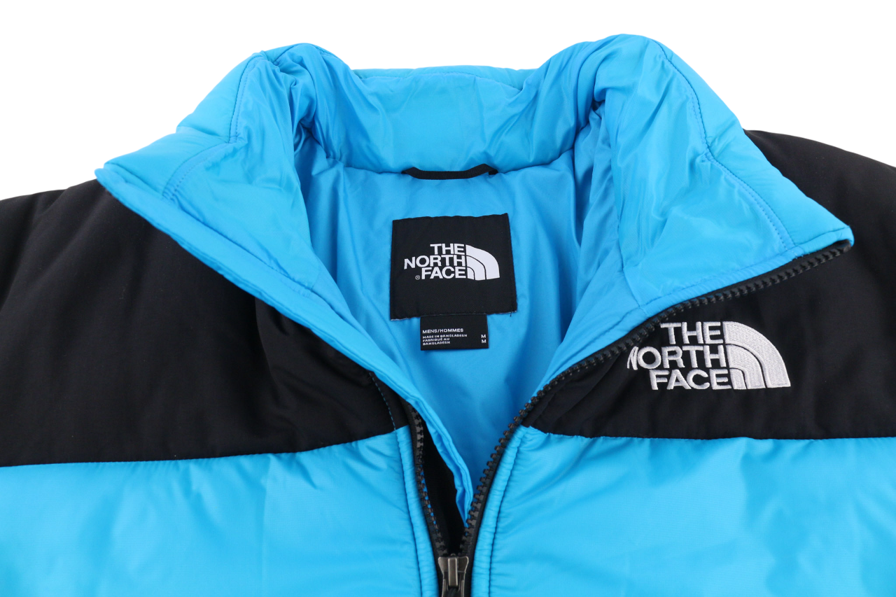 THE NORTH FACE Himalayan Men Jacket M Blue Insulation High Neck Quilted Puffer