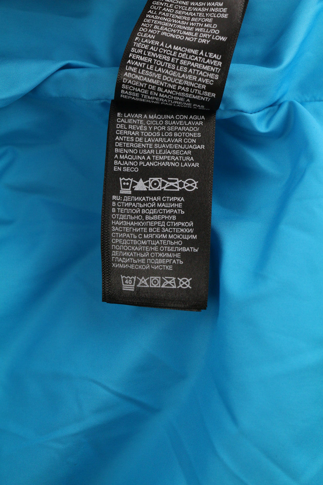 THE NORTH FACE Himalayan Men Jacket M Blue Insulation High Neck Quilted Puffer