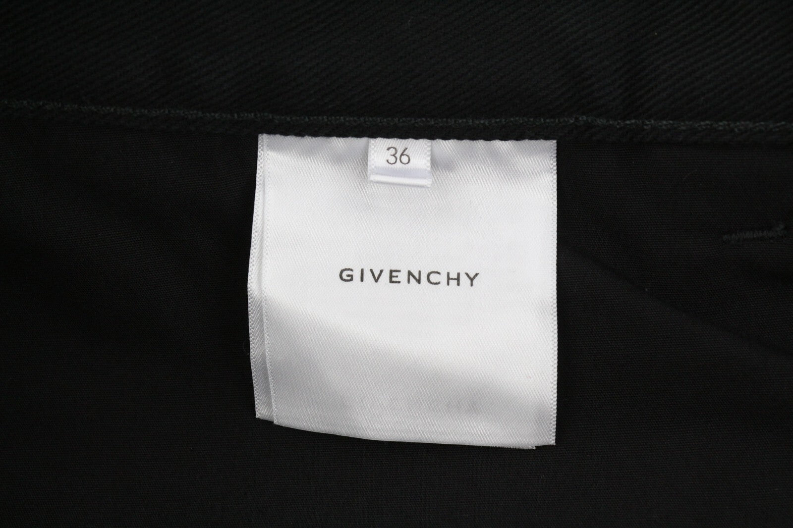 GIVENCHY X Tiffany Men Jeans W36 Tapered Fit Zipper Closure Pockets Dark Black