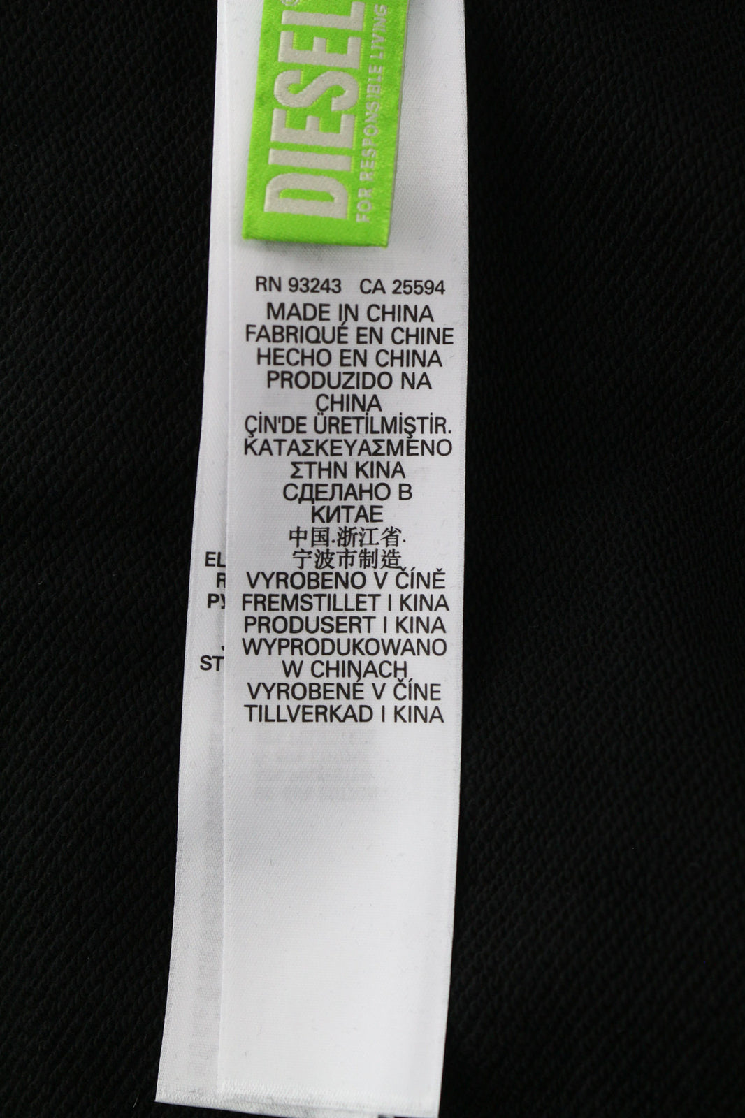 DIESEL S-Ummer-B2 Hoodie XS Black Pullover Kangaroo Pocket Unisex RRP150