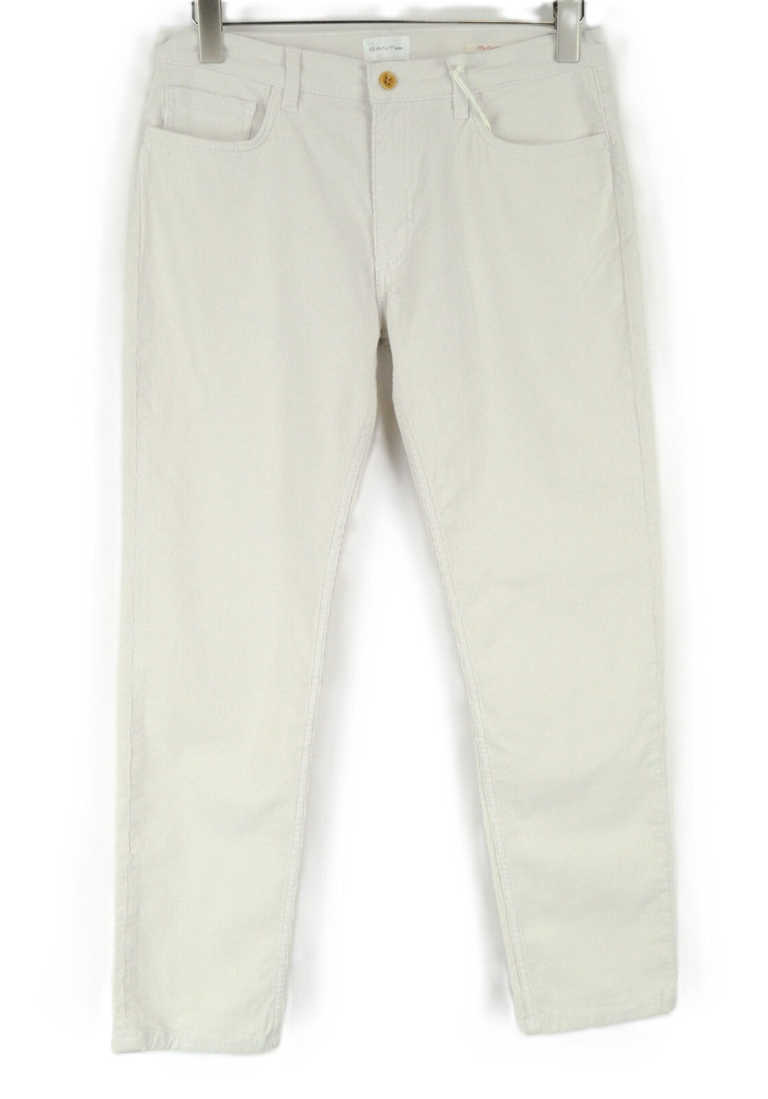 GANT The Cordster Men's Trousers W29/L34 Ivory Slim Fit Stretch Corduroy Cotton