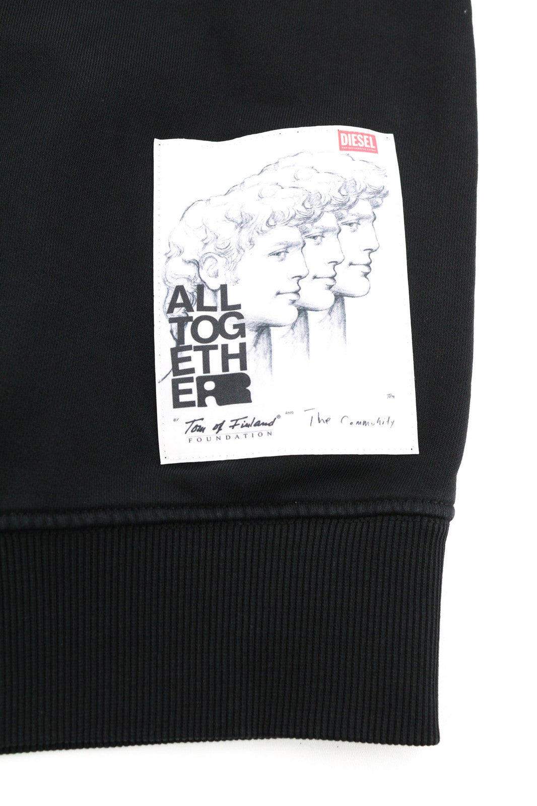 DIESEL PR-Ginn-Hood-P1 Hoodie 2XS Black Pullover Kangaroo Pocket Unisex RRP€195