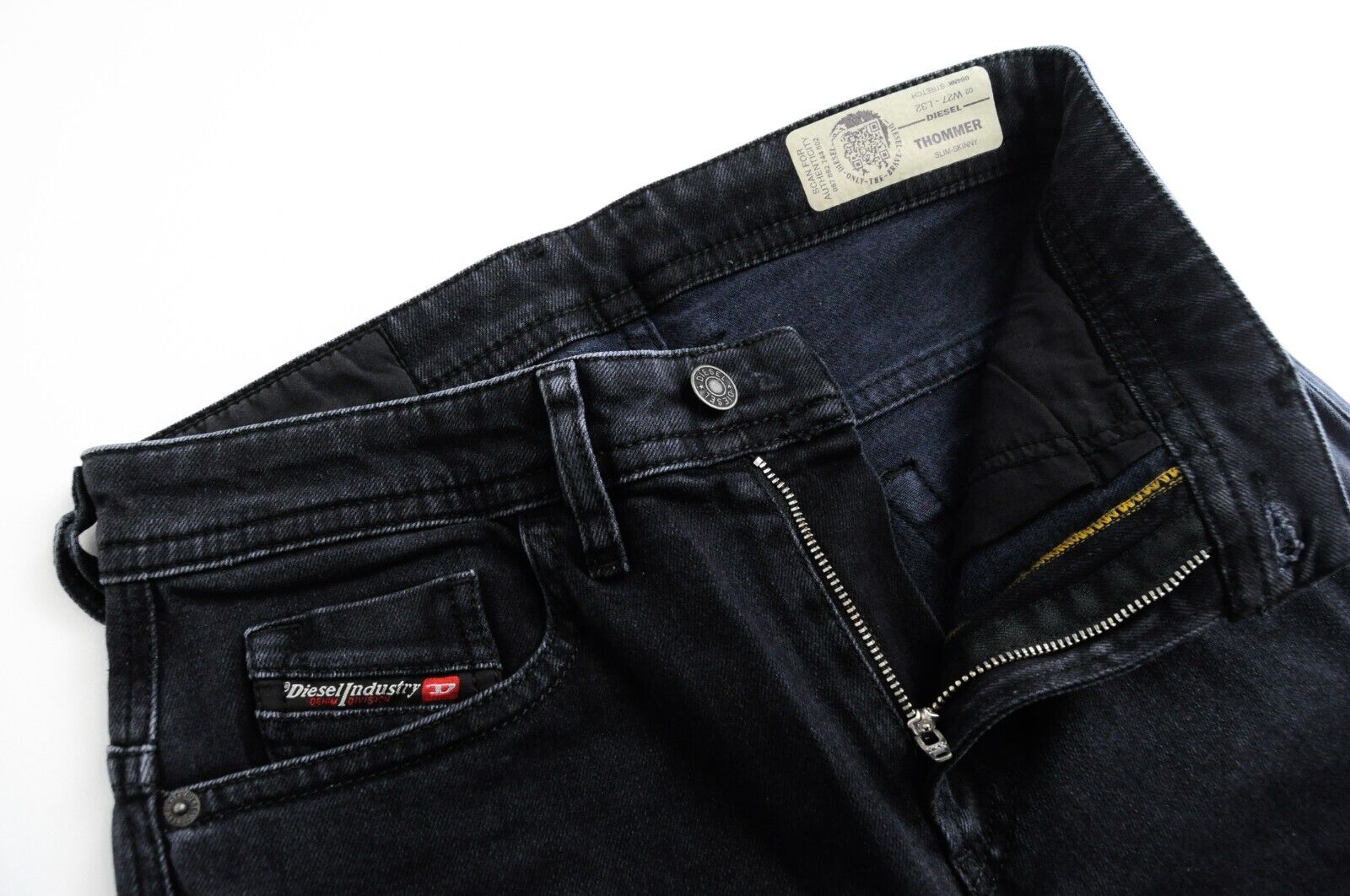 DIESEL Thommer 084NK Men's Jeans W27/L32 Dark Grey Slim Skinny Cotton Stretch