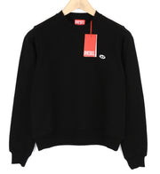 DIESEL F-Reggy-Doval Women Sweatshirt XS Black Pullover Crew Neck RRP€135
