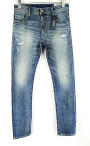 DIESEL Krayver R6ZD4 Men's Jeans W28/L32 Carrot Slim Fit Blue Stretch Ripped*