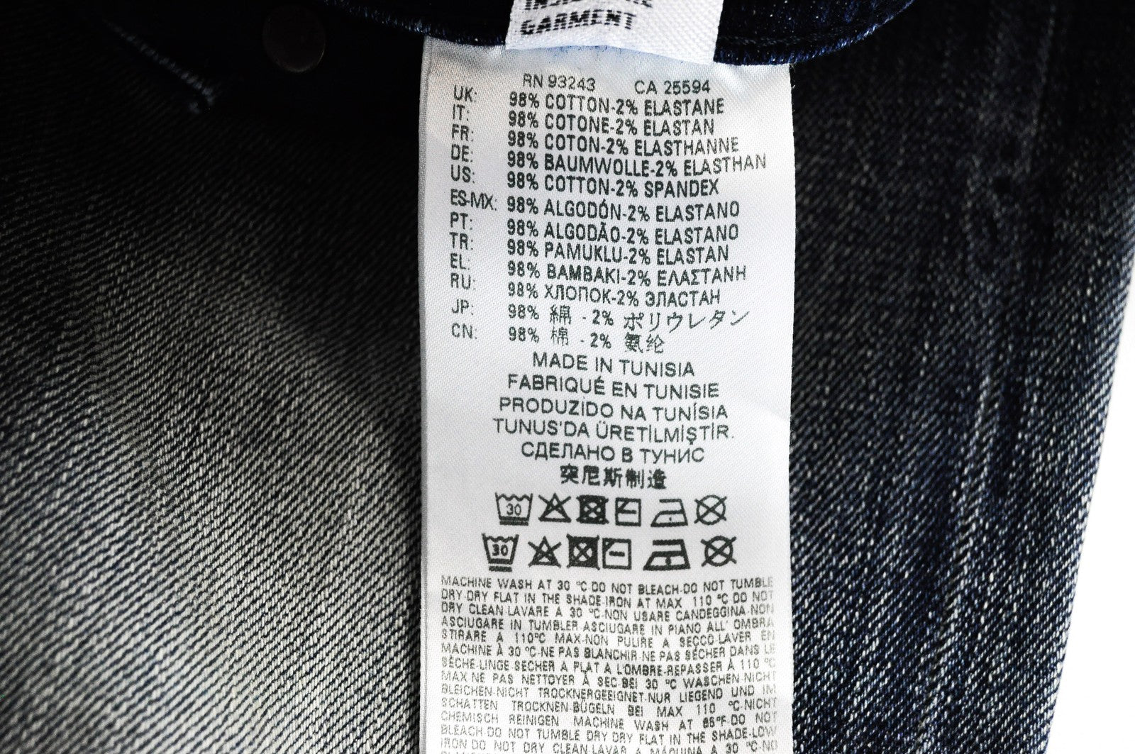 DIESEL Krayver R6ZD4 Men's Jeans W28/L32 Carrot Slim Fit Blue Stretch Ripped*