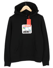 DIESEL S-Ginn-Hood-E6 Unisex Hoodie S Black Pullover Front Logo Straps RRP€175