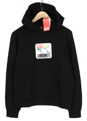 DIESEL S-Ginn-Hood-E6 Unisex Hoodie M Black Pullover Front Logo Straps RRP€175