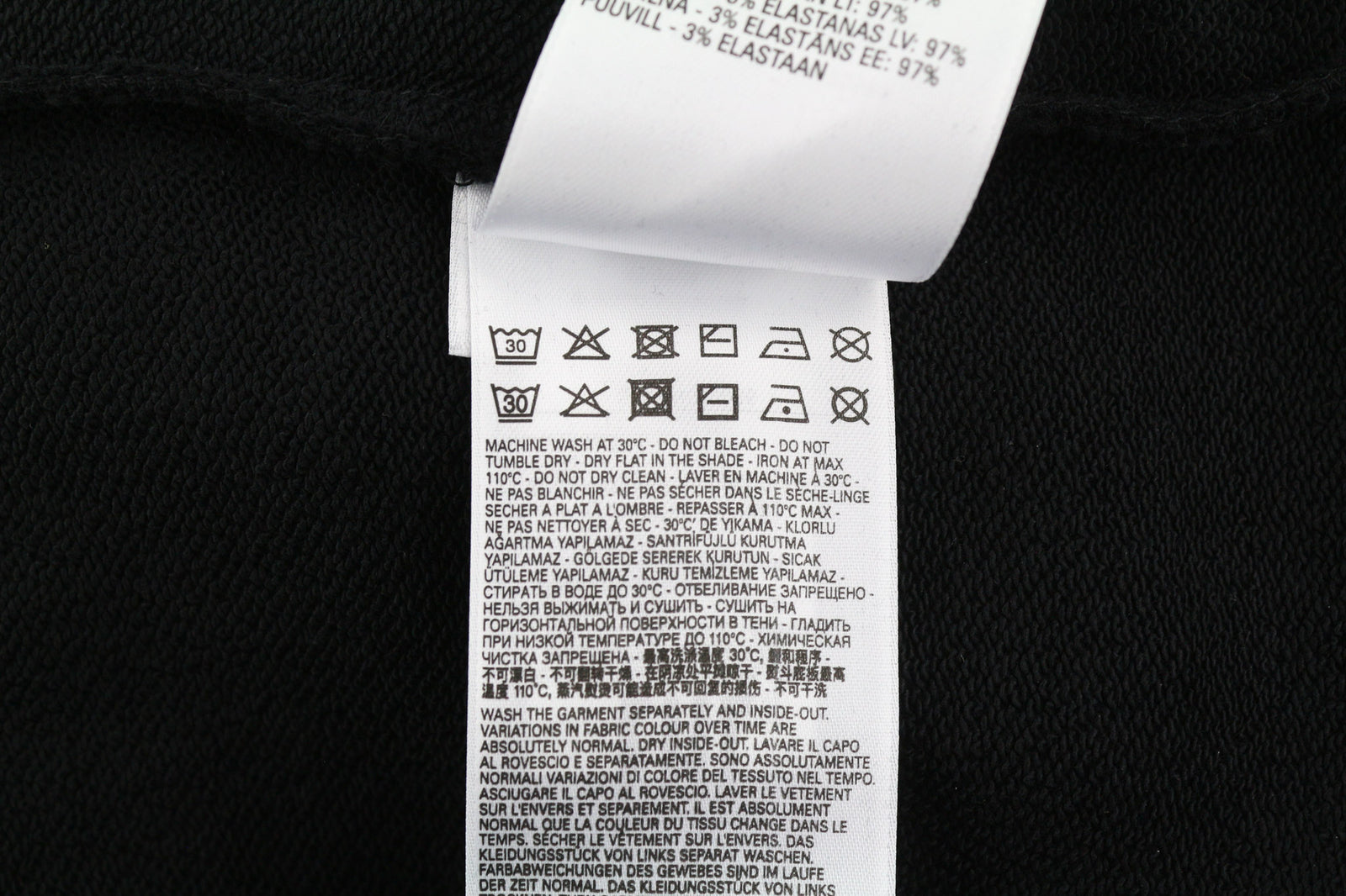 DIESEL S-Ginn-Hood-E6 Unisex Hoodie M Black Pullover Front Logo Straps RRP€175