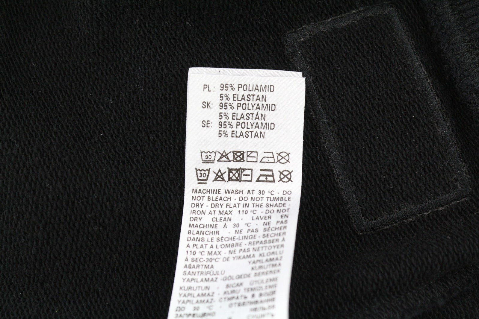 DIESEL F-Lym-Hood Women Hoodie M Black Pullover Front Logo Straps RRP€160