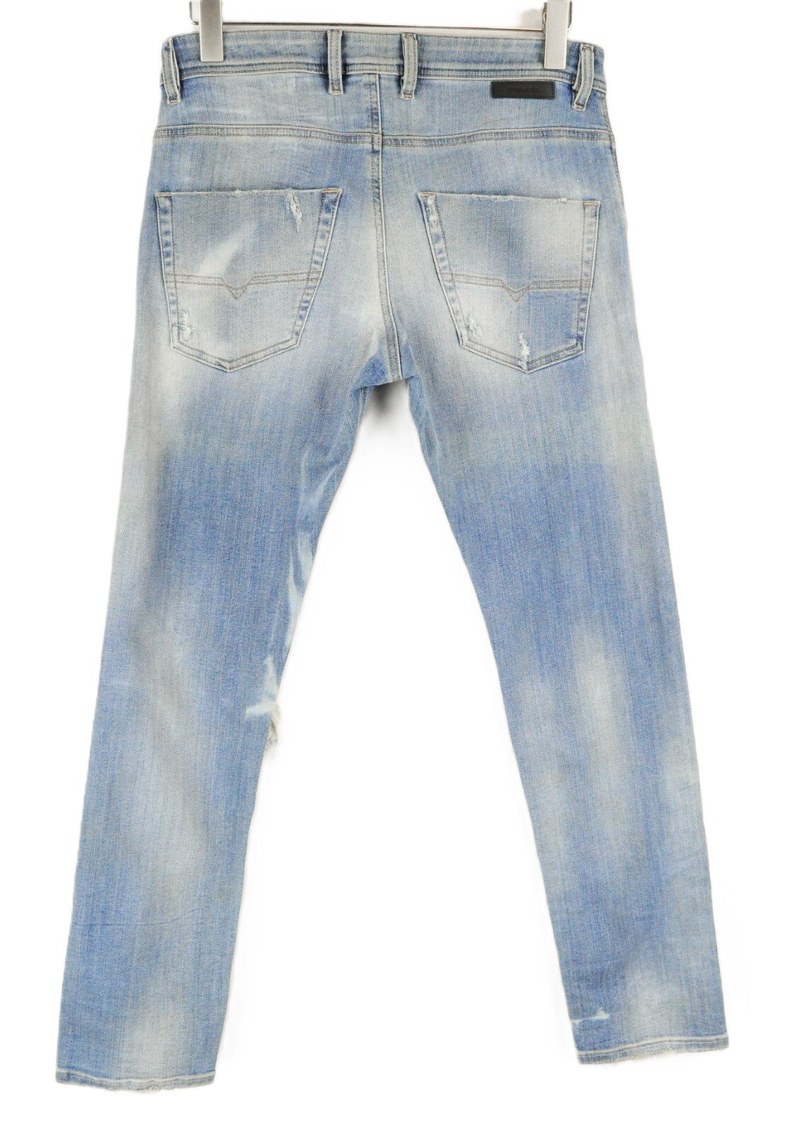 DIESEL Krooley-T 087AE Men's Jeans W29 Sweat Jogg Blue Slim Washed Stretch Rip