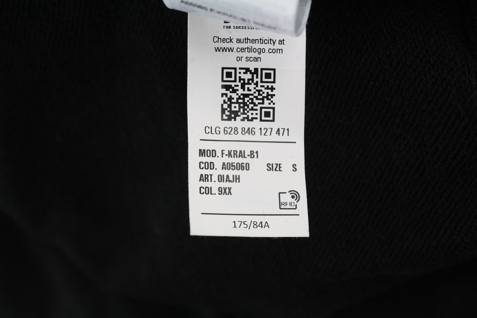 DIESEL F-Kral-B1 Women Hoodie S Black Pullover Cropped Front Long Sleeve RRP€180