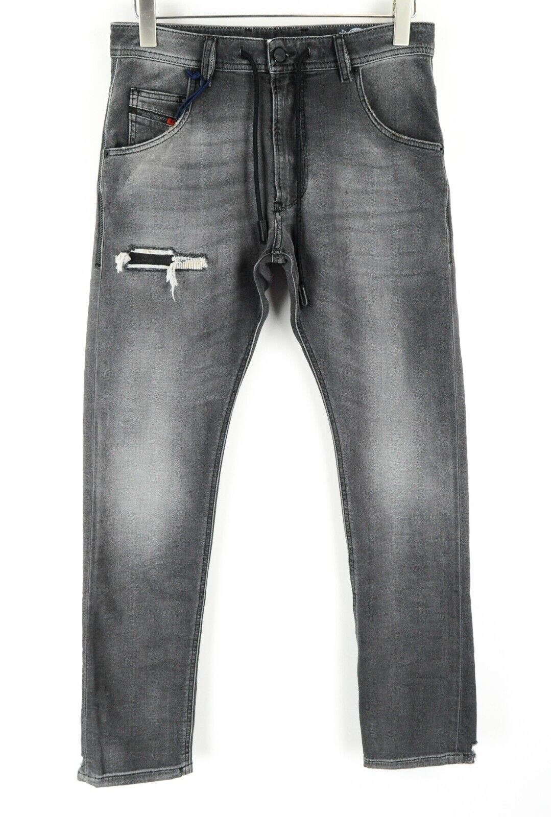 DIESEL Krooley CB-NE 069EM Men's Jeans W28 Jogg Sweat Grey Slim Fit Ripped*