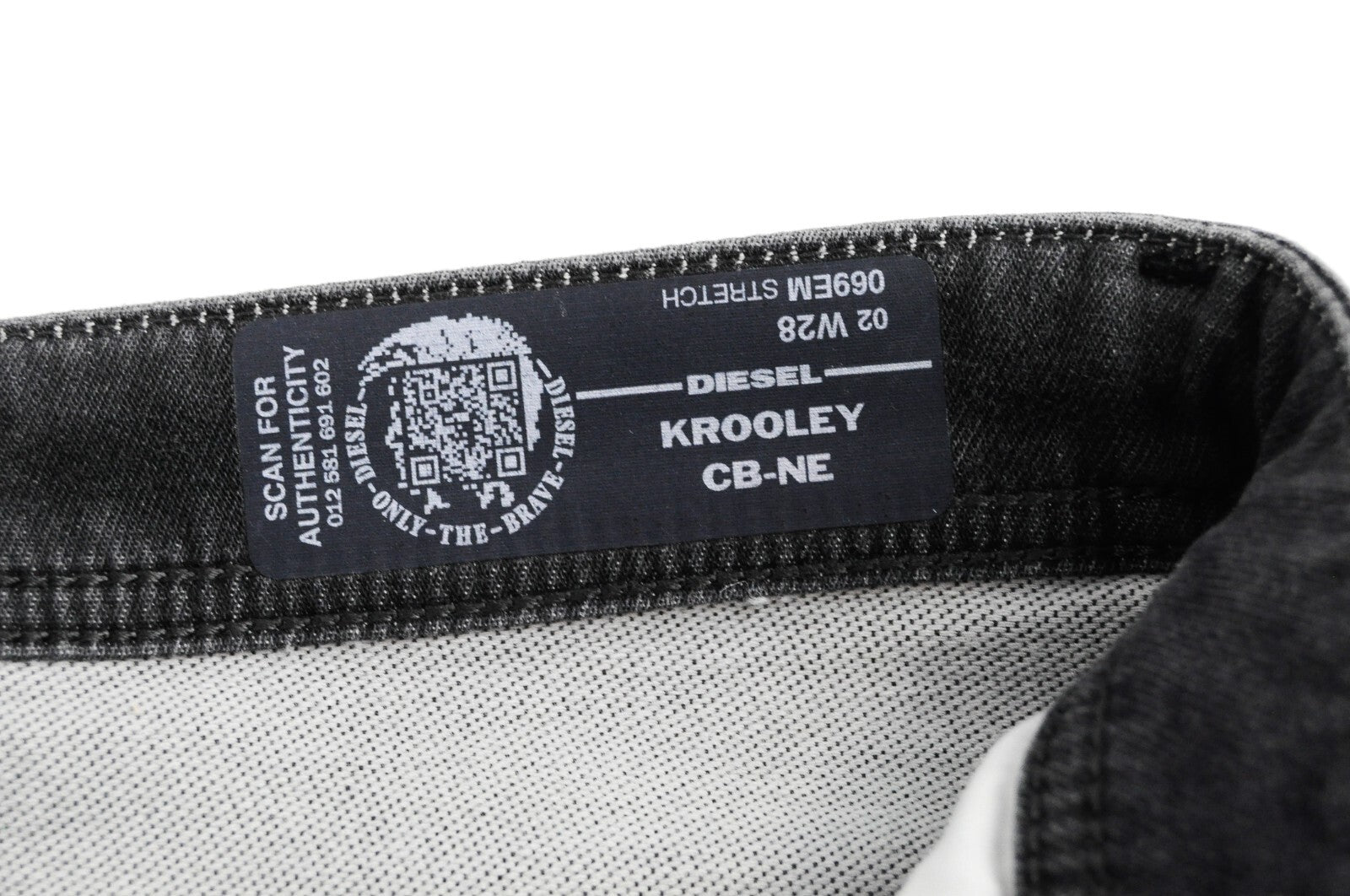 DIESEL Krooley CB-NE 069EM Men's Jeans W28 Jogg Sweat Grey Slim Fit Ripped*