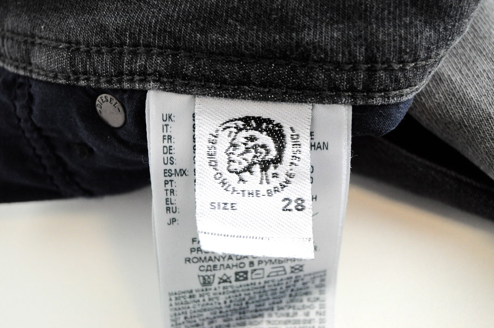 DIESEL Krooley CB-NE 069EM Men's Jeans W28 Jogg Sweat Grey Slim Fit Ripped*