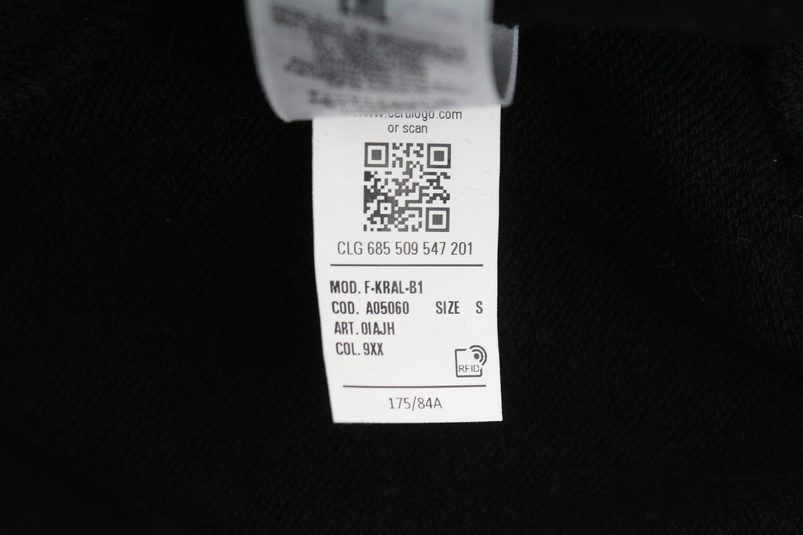 DIESEL F-Kral-B1 Women Hoodie S Black Pullover Cropped Front Logo Strap RRP€180